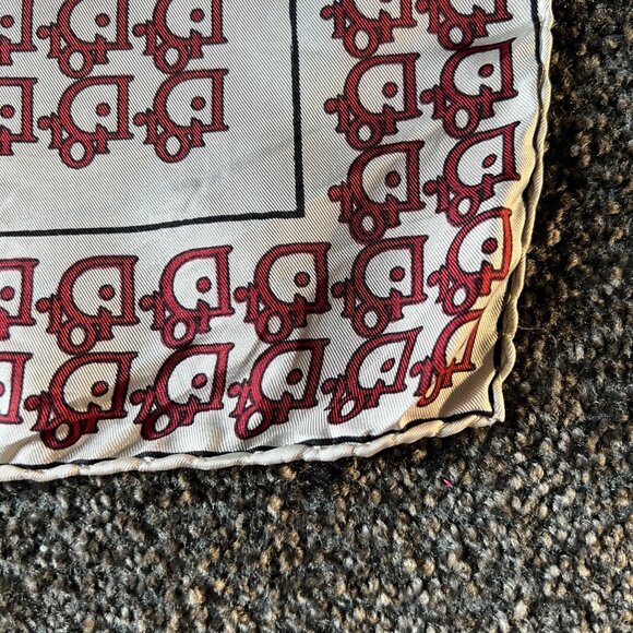 Vintage Christian Dior Silk Monogram Pocket Square Handkerchief - Picture 7 of 15